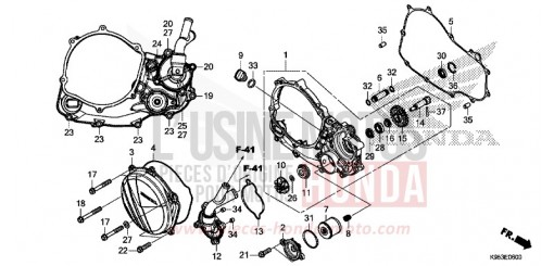 KURBELGEHAEUSEABDECKUNG/WASSERPUMPE CRF250RXL de 2020