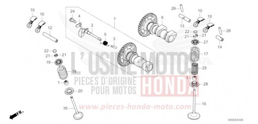 NOCKENWELLE/VENTIL CRF250RXN de 2022