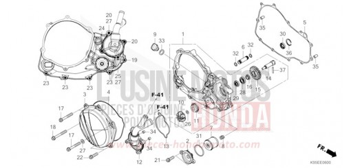 KURBELGEHAEUSEABDECKUNG/WASSERPUMPE CRF250RXP de 2023