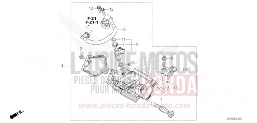 DROSSELKLAPPENGEHAEUSE CRF250RXP de 2023