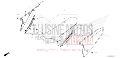 SITZ/SEITENABDECKUNG CRF250RXP de 2023