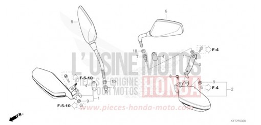 SPIEGEL/KNOECHELSCHUTZ CRF300LAP de 2023