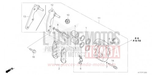 VORDERRAD-BREMSSATTEL CRF300LAP de 2023