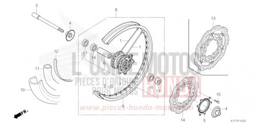 VORDERRAD CRF300LAP de 2023