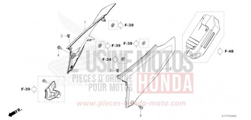 SEITENABDECKUNG CRF300LAP de 2023