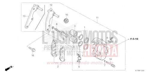 VORDERRAD-BREMSSATTEL CRF300LAS de 2025