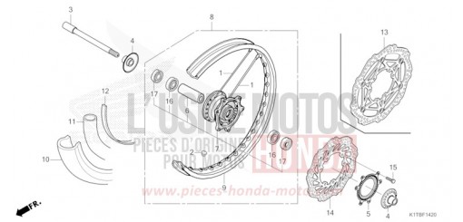 VORDERRAD CRF300LAS de 2025