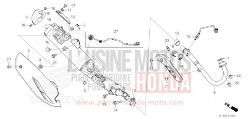 ABGAS-SCHALLDAEMPFER CRF300LAS de 2025