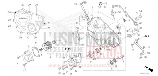 KURBELGEHAEUSEABDECKUNG CRF300LRAP de 2023