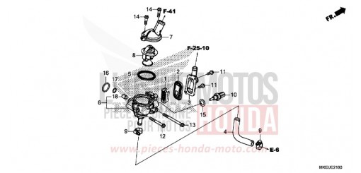 THERMOSTAT/WASSERSCHLAUCH CRF450LK de 2019