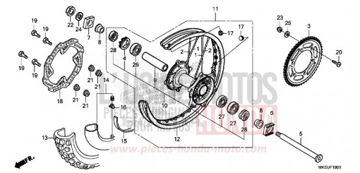 HINTERRAD CRF450LK de 2019