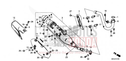 ABGAS-SCHALLDAEMPFER CRF450LK de 2019