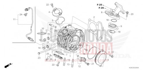 ZYLINDERKOPF MSX125AR de 2024