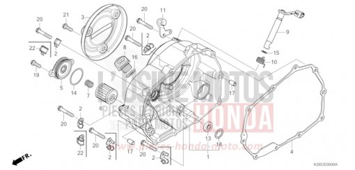 KURBELGEHAEUSEABDECKUNG MSX125AR de 2024