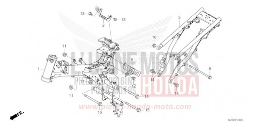 RAHMENKOERPER MSX125AR de 2024