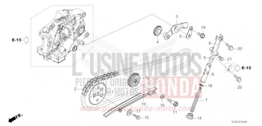 NOCKENWELLENKETTE/SPANNVORRICHTUNG MSX125AR de 2024
