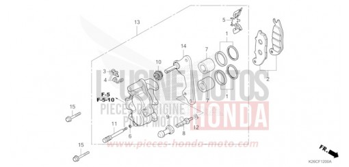 VORDERRAD-BREMSSATTEL MSX125AR de 2024