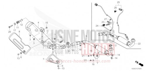 ABGAS-SCHALLDAEMPFER MSX125AR de 2024