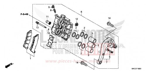 HINTERRAD-BREMSSATTEL GL1800DAK de 2019