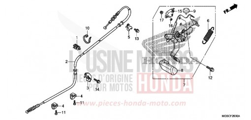 HANDBREMSHEBEL NC700DC de 2012