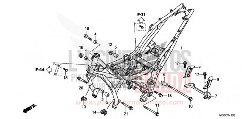 RAHMENKOERPER NC700DC de 2012