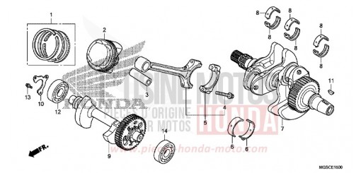 KURBELWELLE/KOLBEN NC700DC de 2012