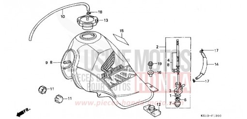 KRAFTSTOFFTANK MTX125RWD de 1983