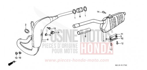 ABGAS-SCHALLDAEMPFER MTX125RWF de 1985
