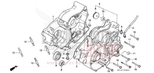 KURBELGEHAEUSE MTX125RWF de 1985