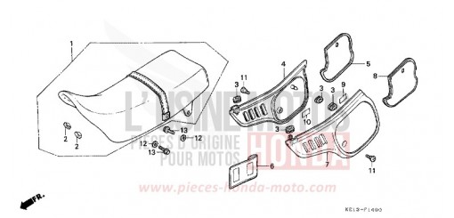 SITZ/SEITENABDECKUNG MTX125RWF de 1985