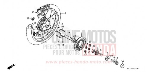 HINTERRAD MTX125RWH de 1987
