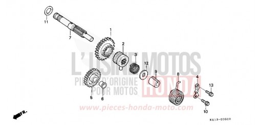 KICKSTARTERSPINDEL MTX125RWH de 1987