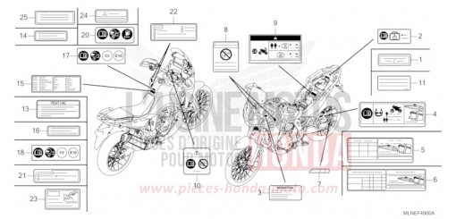 WARNETIKETT CRF1100DS de 2025