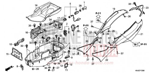 GEHAEUSEABDECKUNG/HANDGEPAECKFACH FES125C de 2012