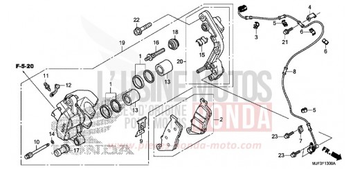 VORDERRAD-BREMSSATTEL CTX700AE de 2014