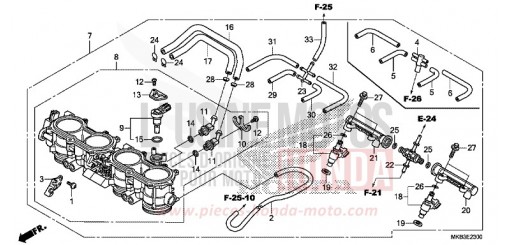 DROSSELKLAPPENGEHAEUSE CBR1000RRF de 2015