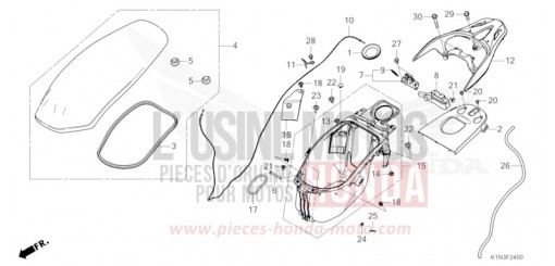 SITZ/HANDGEPAECKFACH FSH125R de 2024