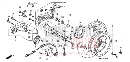 HINTERRAD FJS600A6 de 2006