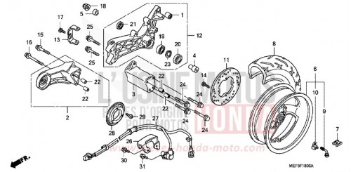 HINTERRAD FJS400D9 de 2009