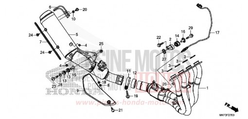 ABGAS-SCHALLDAEMPFER CBR1000S1H de 2017