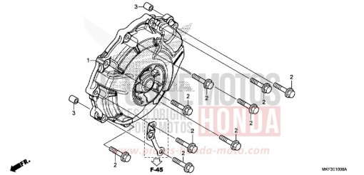 WECHSELSTROM-GENERATORABDECKUNG CBR1000S2H de 2017