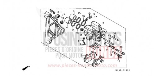 HINTERRAD-BREMSSATTEL GL1500AN de 1992