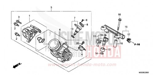 DROSSELKLAPPENGEHAEUSE NC700XAC de 2012