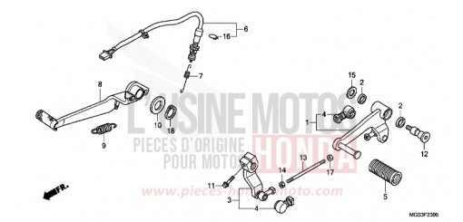 PEDAL NC700XAC de 2012