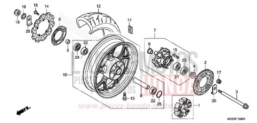 HINTERRAD NC700XAC de 2012