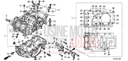 KURBELGEHAEUSE NC700XDE de 2014