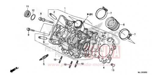 ZYLINDERKOPF NC700XDE de 2014