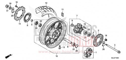 HINTERRAD NC700XDE de 2014