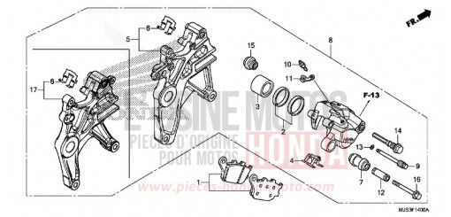 HINTERRAD-BREMSSATTEL NC750JF de 2015