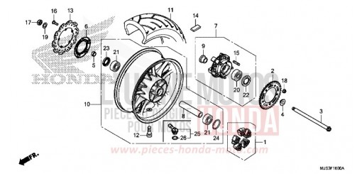 HINTERRAD NC750JF de 2015